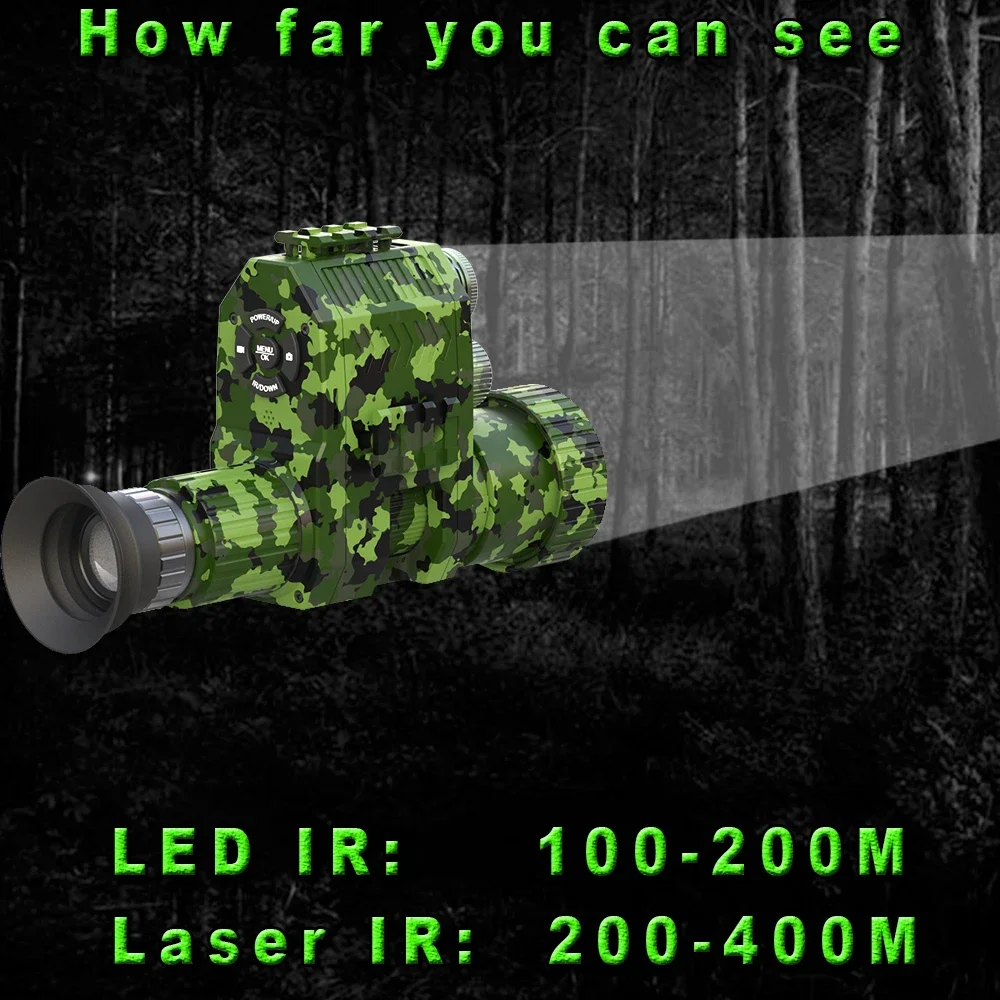 Megaorei NK007plus 200-400M Mo - Outdoor Hunting Digital Night Vision ulasan dan harga