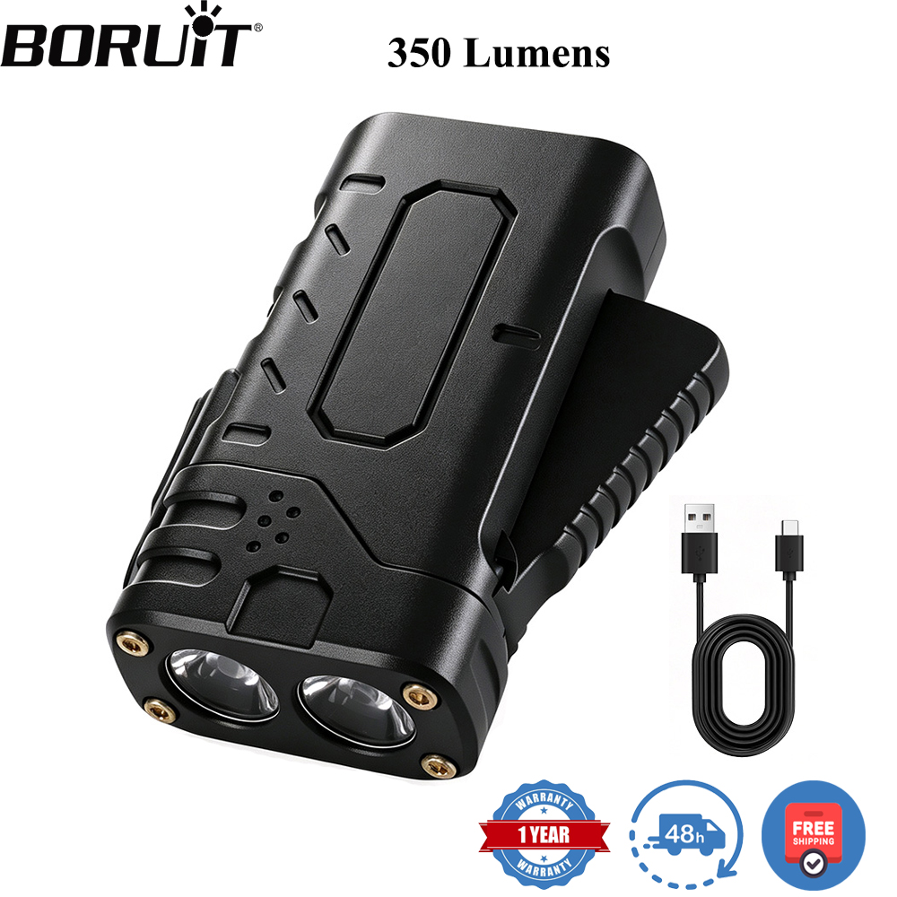 BORUIiT Hand Crank EDC LED Fla - Outdoor Hunting And Fishing ulasan dan harga
