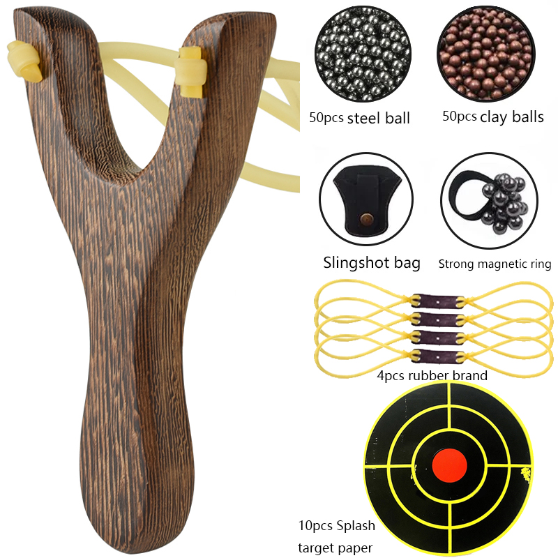 Traditional Wooden Slingsshots - Outdoor Hunting Launcher ulasan dan harga